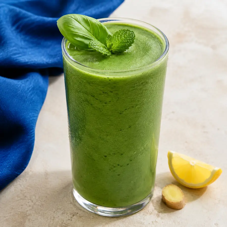 Luminous green Alpine Herb Glow smoothie