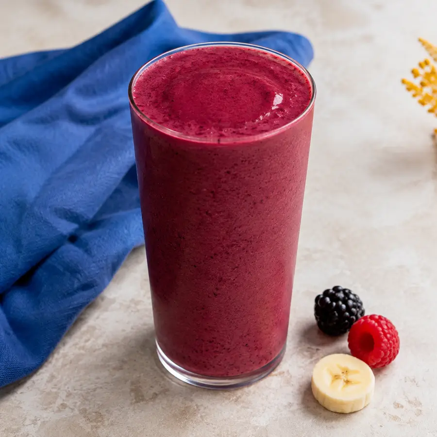 Deep berry-colored Mixed Berry smoothie