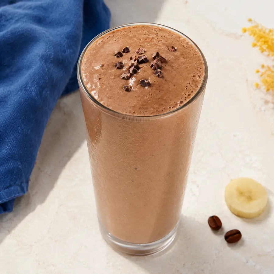 Creamy cacao Mountain Blend smoothie